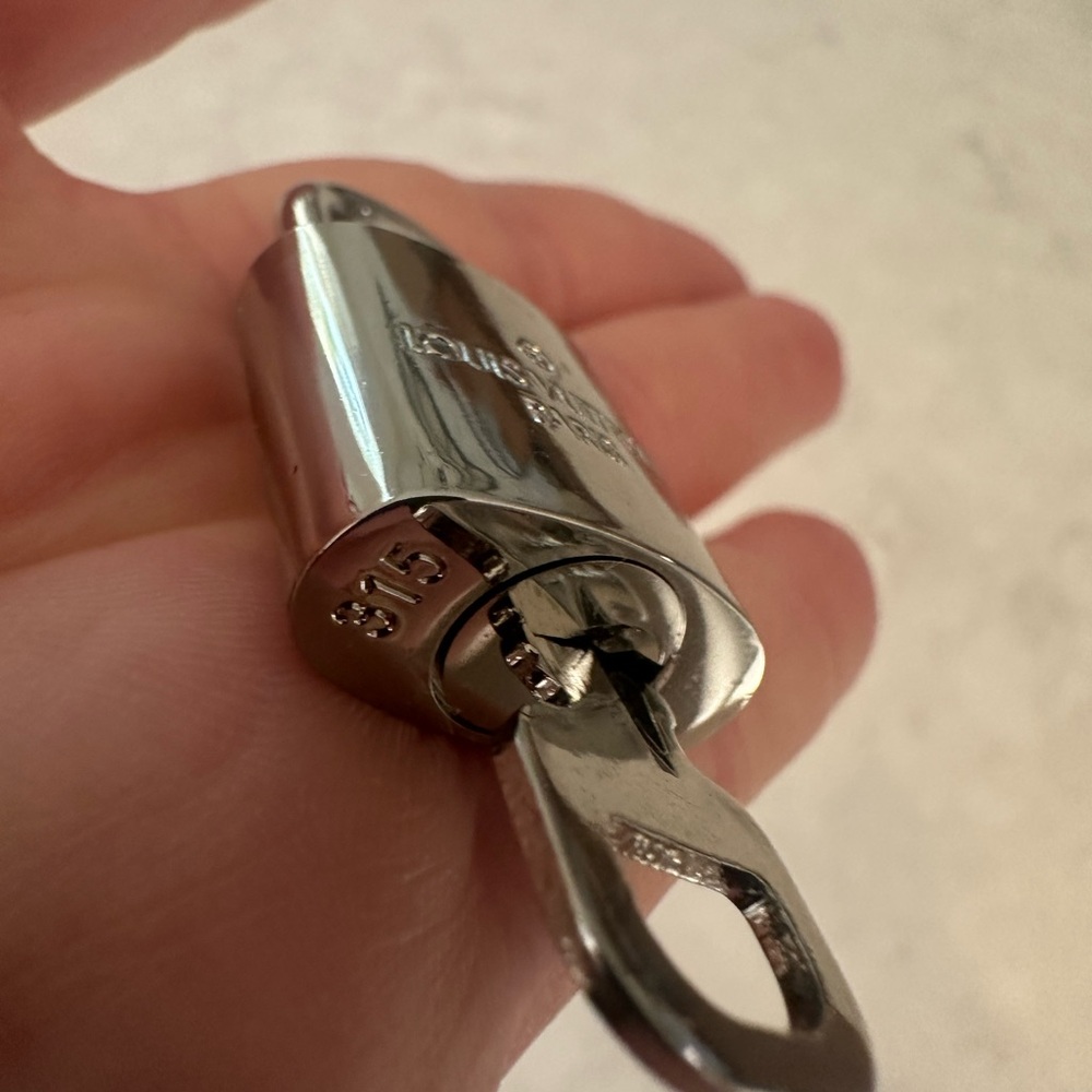 Louis Vuitton Silver-tone LV Padlock Key Charm - Picture 9 of 10